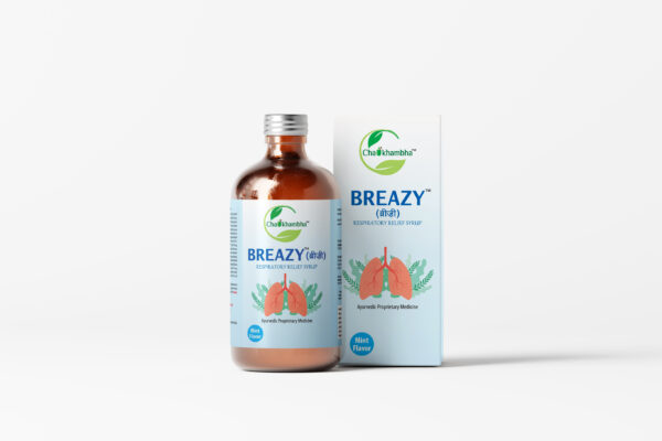 Breazy ayurvedic cough syrup for respiratory relief