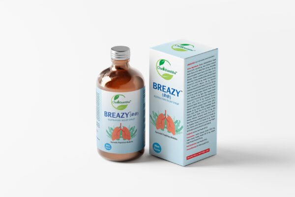 Breazy ayurvedic cough syrup for respiratory relief