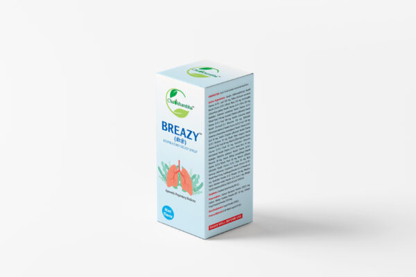 Breazy ayurvedic cough syrup for respiratory relief